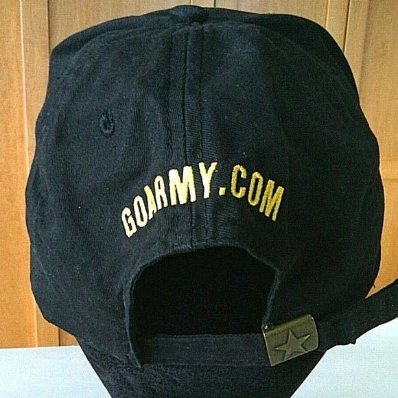 United States Army Logo Military Ball Cap Adjustable Embroidered Black Hat Star - Picture 5 of 16